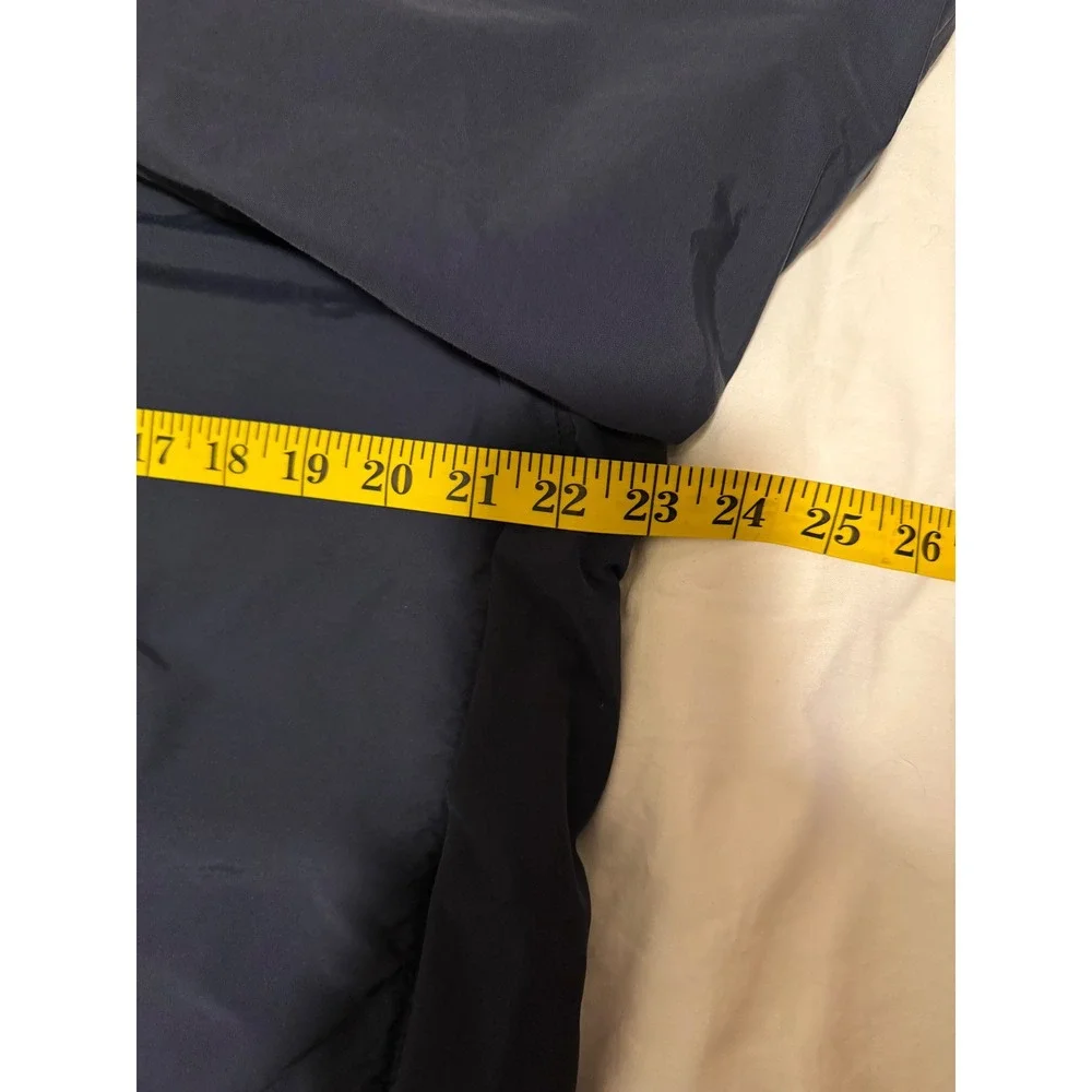 J. Crew Mens XL‎ Navy Blue Hooded Windbreaker Full Zip Cotton Nylon Jacket